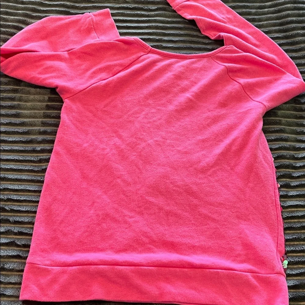 Justice pink sequin sweatshirt